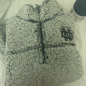 Notre dame fuzzy quarter zip
